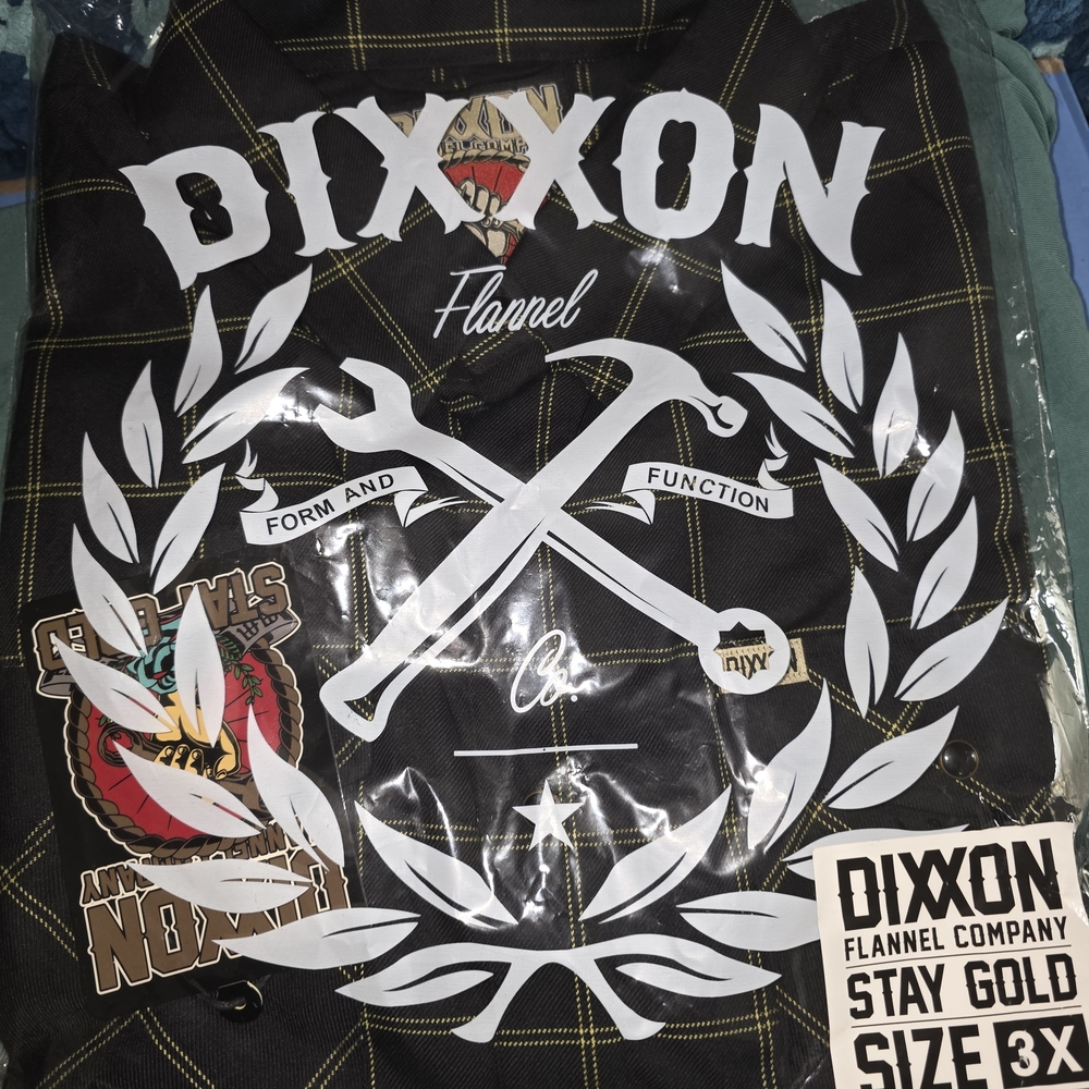 DIXXON Black and Gold Flannel Shirt